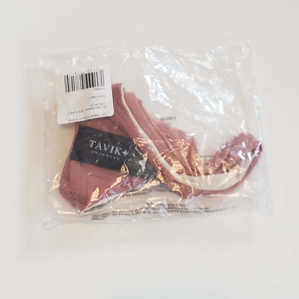 Tavik Ali Mini Swim Bottom Textured Chevron Rose Dawn Women's X-Small